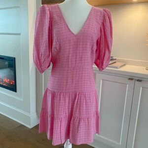 Max Studio Pink Puff Sleeve Mini Dress